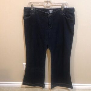 J. Jill Women’s Dark Wash Flare Wide Leg Trouser Jeans-Size 16P
